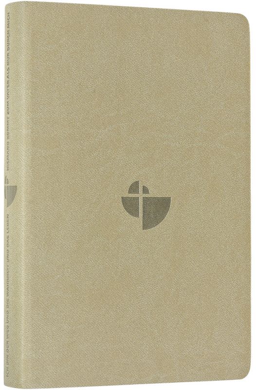 Schlachter 2000 Bibel - Taschenausgabe (sandfarben, blauer Farbschnitt)